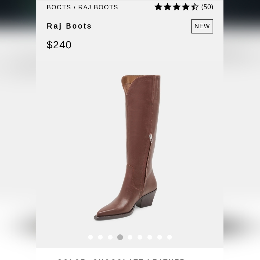 Tall Boots Dolce Vita chocolate rocky size 10 brown Rocky unworn